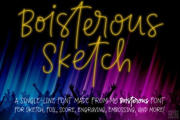Boisterous Sketch: A Single Line Font for Authentic Projects