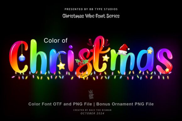 Color of Christmas: A Font for Festive & Vibrant Designs