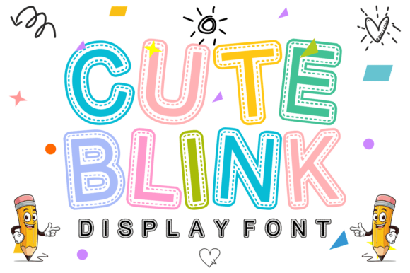 Cute Blink: The Playful Stitched Display Font for Creative Projects