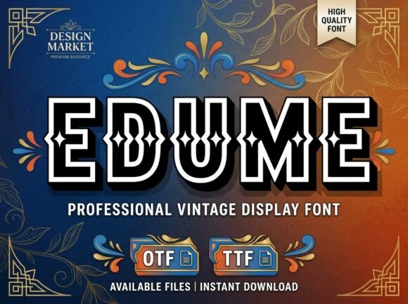 Edume: A Display Typeface That Commands Attention