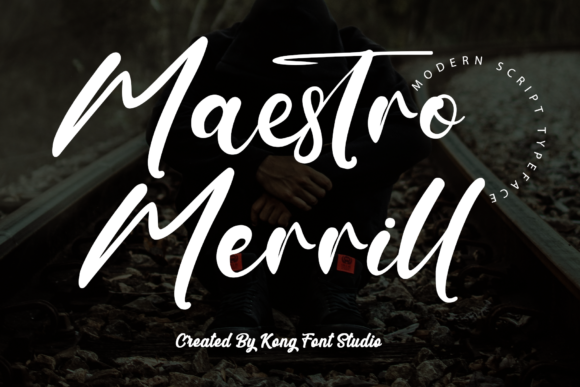 Maestro Merrill: A Modern Handwritten Script with Geometric Flair