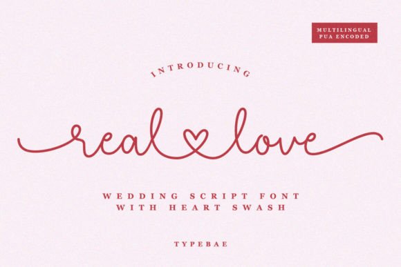 Real Love: A Wedding Script Font with Heart