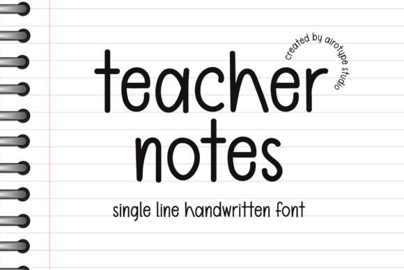 Teacher Notes: A Handwritten Font for Playful Designs
