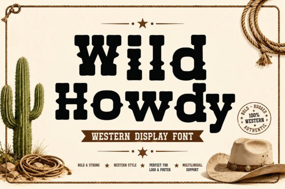 Wild Howdy: A Bold Western Typeface for Modern Brands